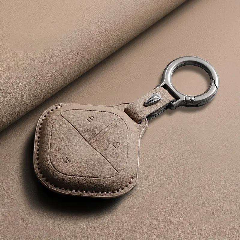 Car Key Case for SGMW Wuling Bingo Plus Airev Baojun Kiwi EV Leather Remote Key Cover Protector Shell Car Interior Accessories
