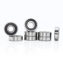 4PCS 6200RS 6201RS 6202RS Bearing ABEC-3 10x30x9 mm Deep Groove 6200-2RS Ball Bearings 6200RZ 180200 RZ RS 6200 2RS EMQ Quality