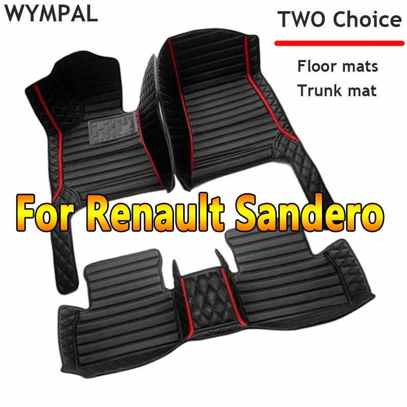 

Автомобильные коврики на заказ для Renault Sandero 2007 2008 2009 2011, роскошные кожаные автомобильные коврики для мужчин и женщин, полное покрытие