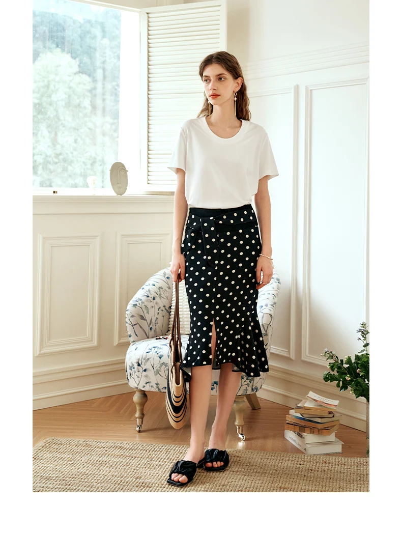 OLrain Vrouwen Katoen Wit T-shirt 2025, Zomer Gebreide Basic U-hals Tees Effen Korte Mouw Alledaags Casual Tops Lady O24XT90958