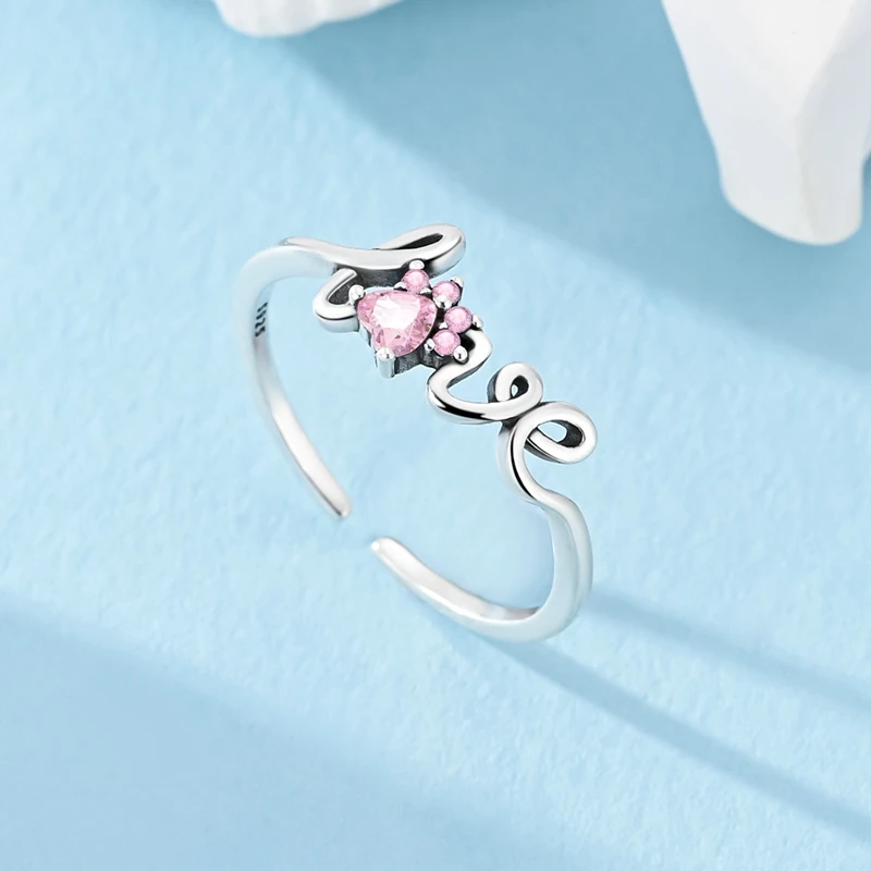 

Оригинальное кольцо из стерлингового серебра 925 пробы с котом и собакой, милое кольцо для домашних животных, кольцо любви, женские модные украшения, подарок на день Святого Валентина, день рождения