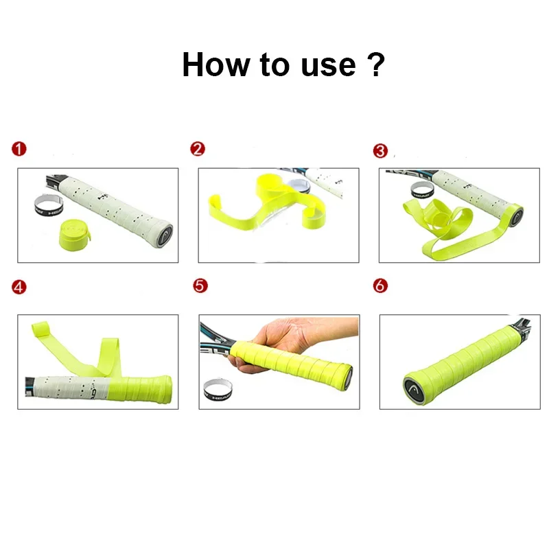 10 Pieces Original Head Overgrip Anti Slip Tennis Racket Grips Padel Accessory Shock Tennis Badminton Squash Training Sweatband