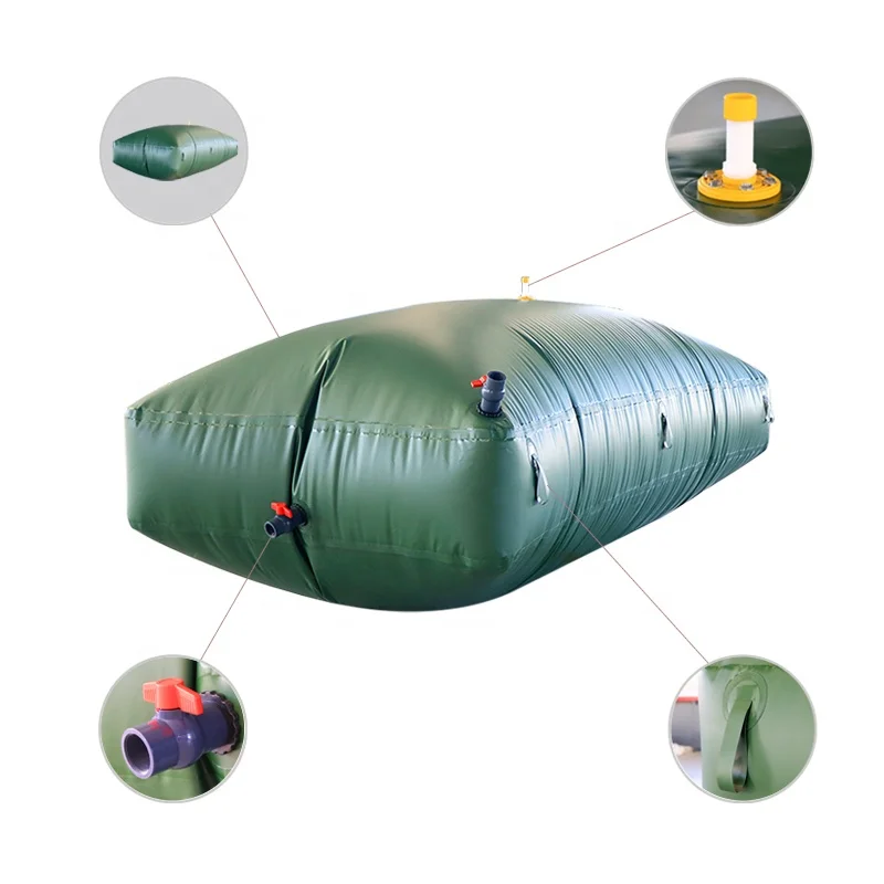 Factory Customize Automatic Flexible Fold Pillow Collapsible Water Tank Bladder  PVC Water Bag for Outdoor Camping Showering