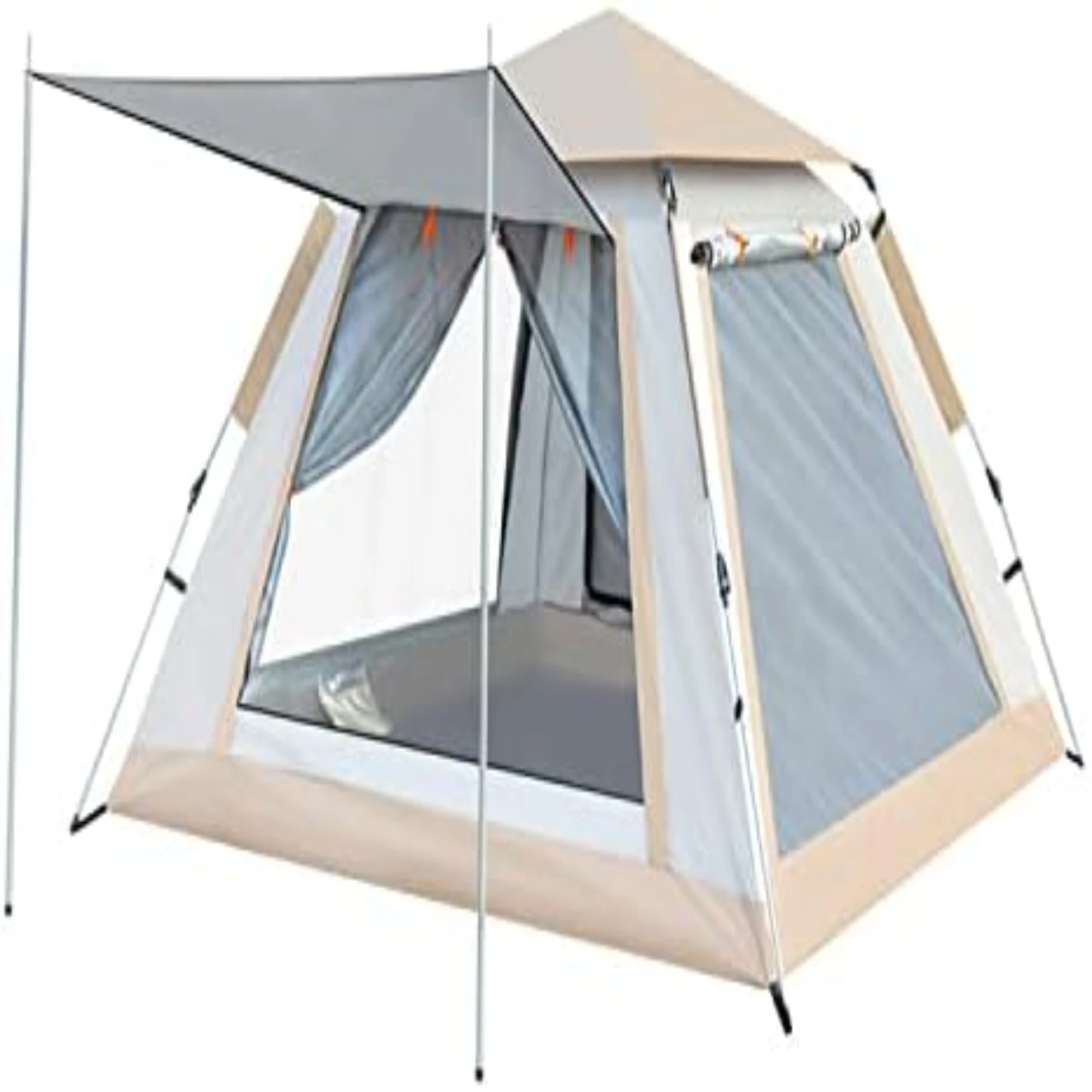 

OTGui Family Camping Pop Up Tent with 3 Windows, Waterproof & Windproof Instant Tent for Hiking & Travel. Includes Carry Bag.