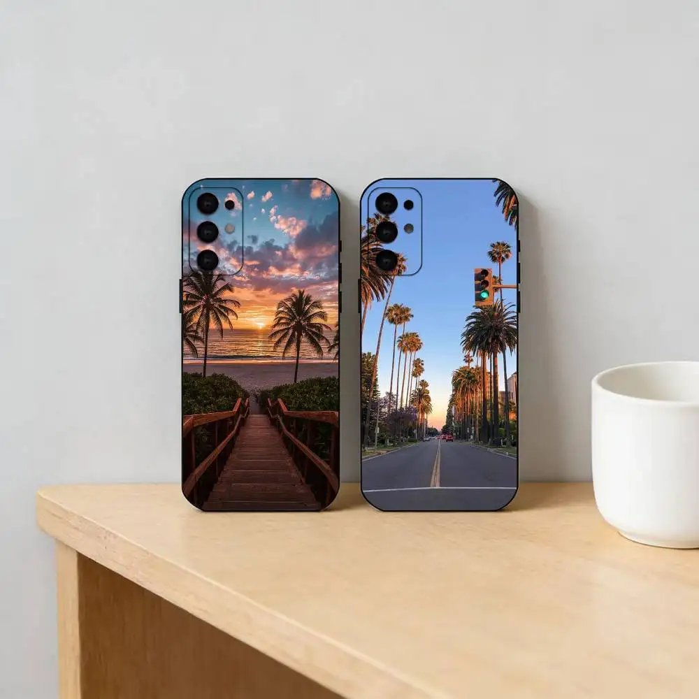 California Travel  Phone Case For Samsung S25,24,23,22,30,21,10,9,Ultra,Plus,Lite Soft Black Case