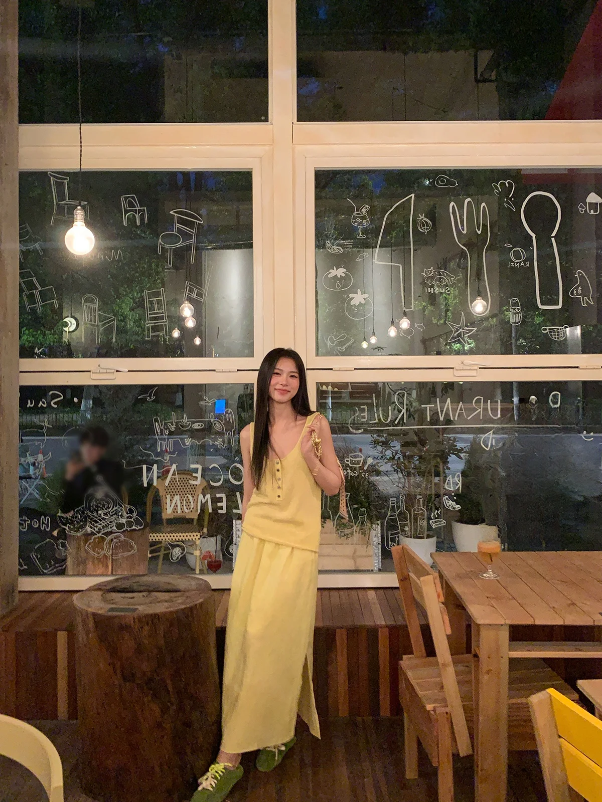 

Желтый яркий эластичный летний колкон-белый улучшающий льняной шелковый жилет, юбка, комплект из двух предметов D02, модный женский ансамбль