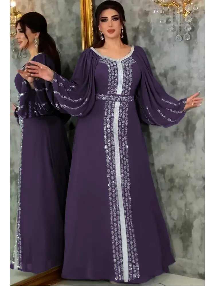 Vestido longo Hijab muçulmano para mulheres, roupas islâmicas, vestidos africanos, Eid Abaya, Dubai, Turquia, Femme Djellaba