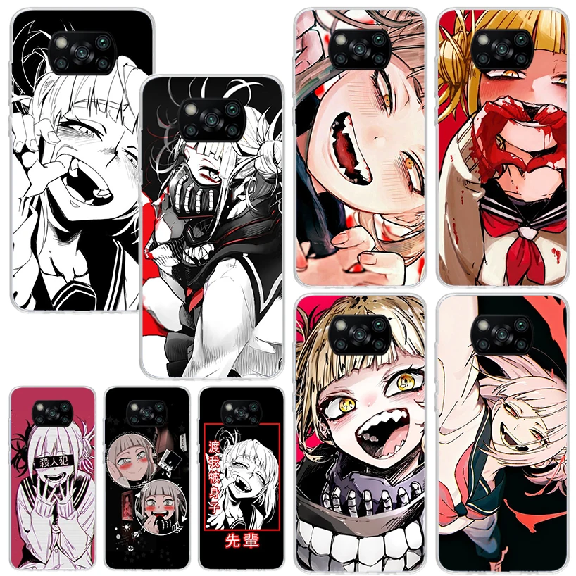 Himiko Toga Waifu Anime MHA Phone Case For Xiaomi Poco X6 X5 X4 X3 Nfc F6 F5 Pro F4 Gt F3 F2 F1 M5S M4 M3 Art Fundas Back Cover