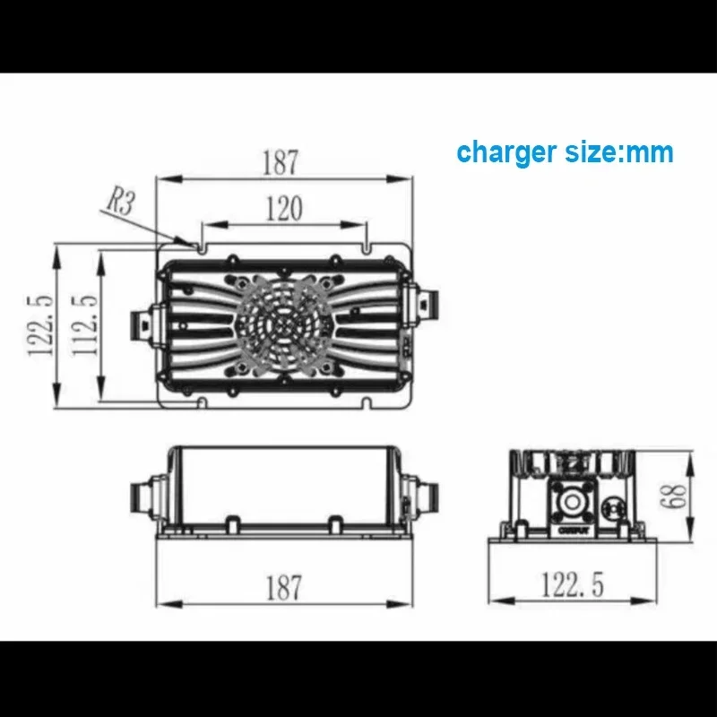 IP67 waterproof 48V 60V 72V 12A 10A Charger 73v 67.2V 54.6V  84v 58.4V 15A for lithium ion battery lifepo4 LTO lead acid battery