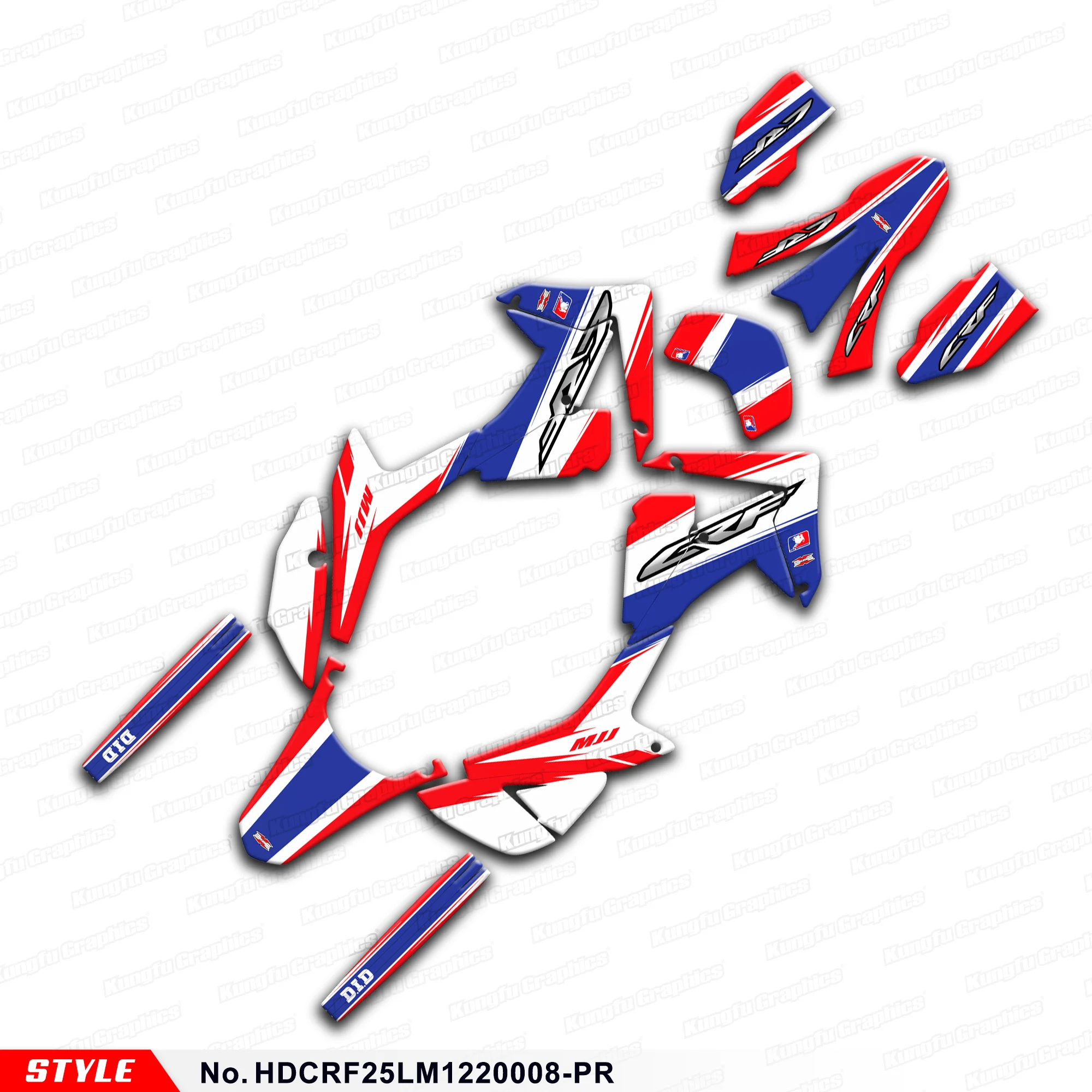 

JY Racing Motocross Graphics Dirt Bike Sticker for Honda CRF250L CRF250M CRF 250 L 250 M2012-2020, No.HDCRF25LM1220008-PR
