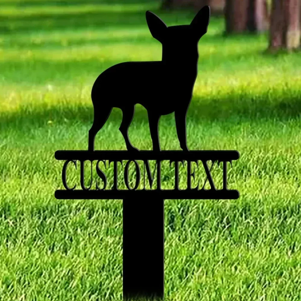 

Custom Yard Stake Featuring Chihuahua Personalized Name Artistically Created for Dog Lovers to Flaunt Their Love for Chihuahuas