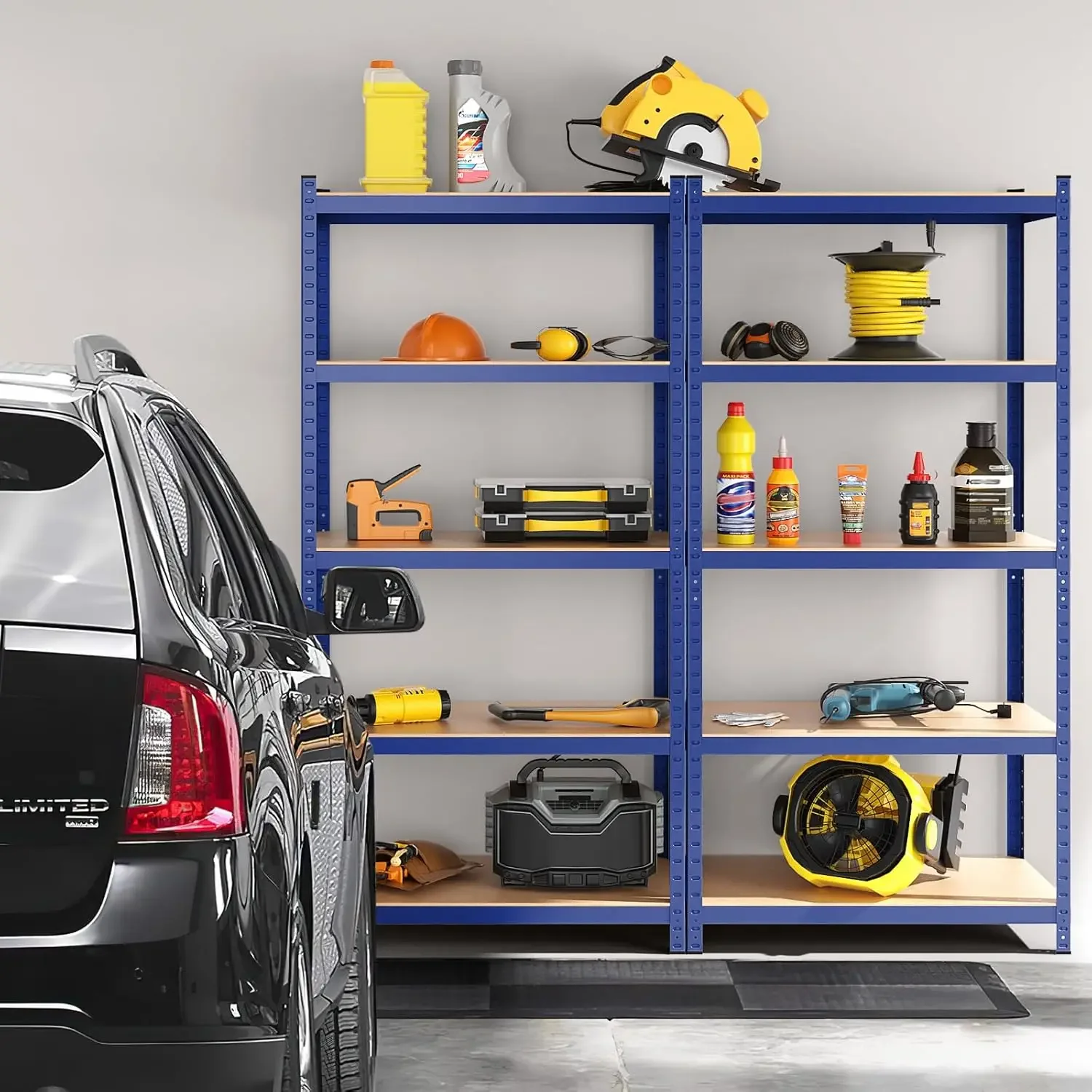 Garage Storage Shelves 5-Tier Garage Shelving Unit 2920LBS Heavy Duty Shelving Adjustable Boltless Organizer Rack