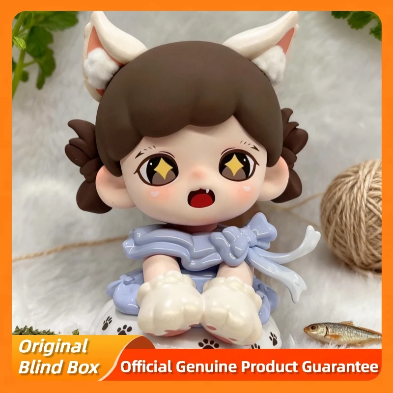 

Genuine Zoraa Meow Cat Face Series Blind Box Lovely Collect Ornaments Figurine Zoraa Mystery Box Trendy Toys Model Doll Gift
