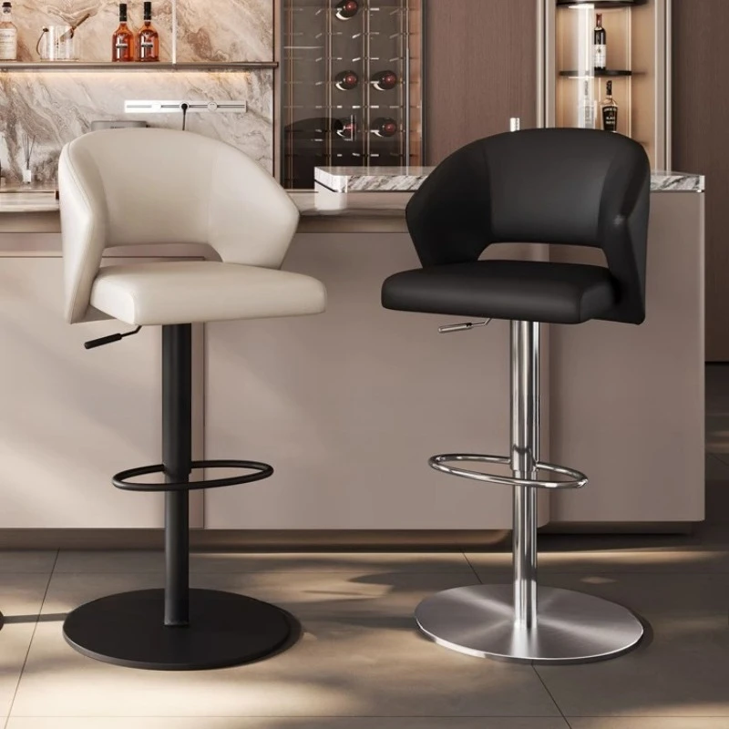 مريح الحد الأدنى بار البراز تصفيف الشعر لينة مع الظهر الحديثة بار البراز الجلود مصمم تابوريتي ألتو الأثاث العصري