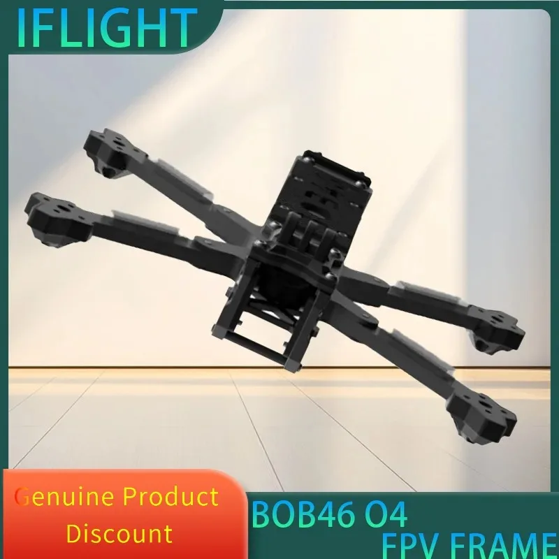 

IFlight BOB46 Комплект рамы для FPV O4 Колесная база 226 мм с толщиной рычага 6 мм, совместимый с O4 Air Unit Pro для деталей FPV