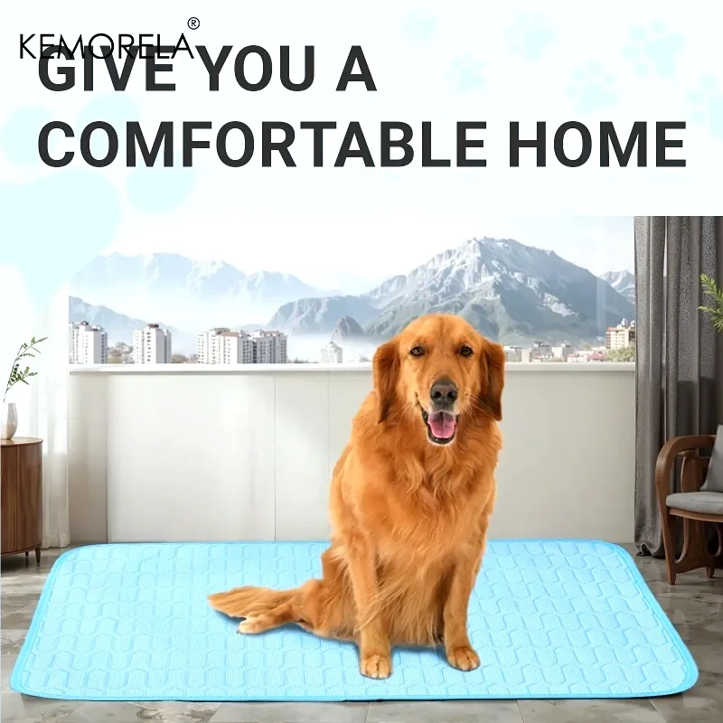 2025 Upgraded Ice-Cool Summer Pet Cooling Mat and Bed Sweat-Absorbent Fabric Available in 4 Sizes for Small Medium and Large Pet