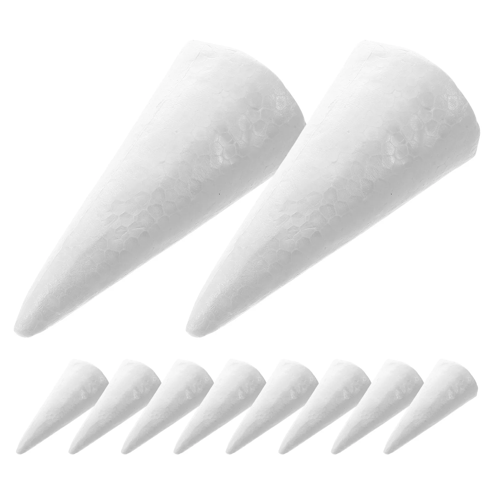 

12pcs Foam Cones Polystyrene Crafting Christmas Tree Decorative White DIY Kids Activities Church Home Party foam crafts