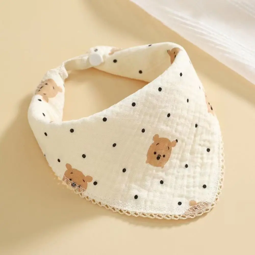 New Cotton Feeding Drool Bibs Soft Snap Button Baby Cloth Baby Bibs Newborn