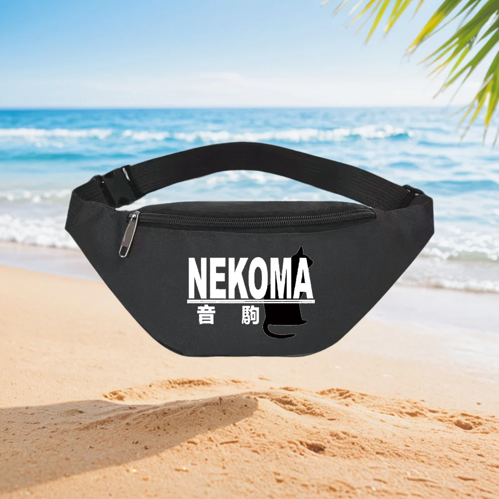 

Nekoma Volleyball Team Logo Stylish Waist Backpack Crossbody Chest Bag Street Casual Sporty Fashionable Simple Unique Printed De