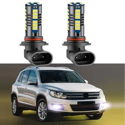 2Pcs LED Fog Lamp Bulbs For VW Tiguan 5N 2009 2010 2011 2012 2013 2014 2015 Front Fog Light Canbus White