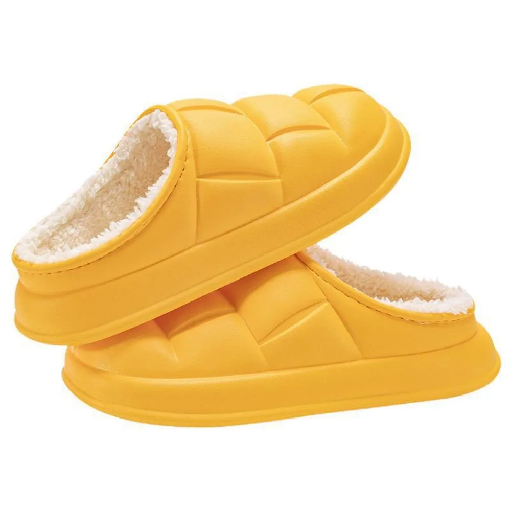Added Velvet Winter Cotton Slippers Thick Soled Soft Lightweight Cover Heel Cotton Slippers Comfortable Breathable
