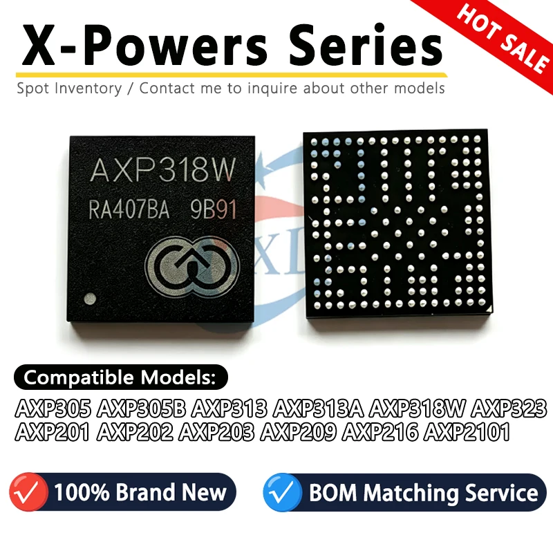 X-Powers AXP318W AXP305 AXP305B AXP313 AXP313A AXP323 AXP201 AXP202 AXP203 AXP209 AXP216 AXP2101 PMIC Power Management Chip IC
