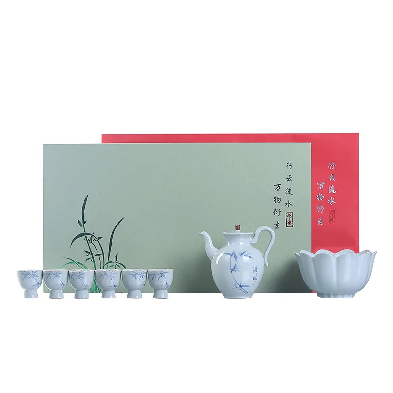 

Ceramic Chinese style, antique high-end warm wine set, household, business gifts