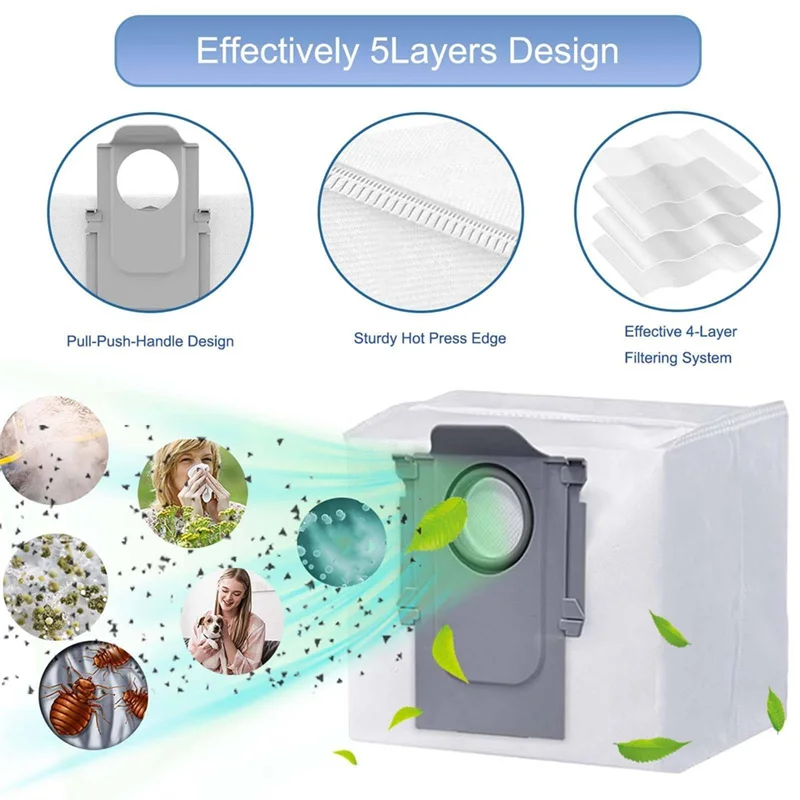 A24p 23 peças para roborock s7 maxv ultra s7 pro ultra robô aspirador de pó lavável escova lateral principal filtro hepa esfregão almofada peças de saco de pó