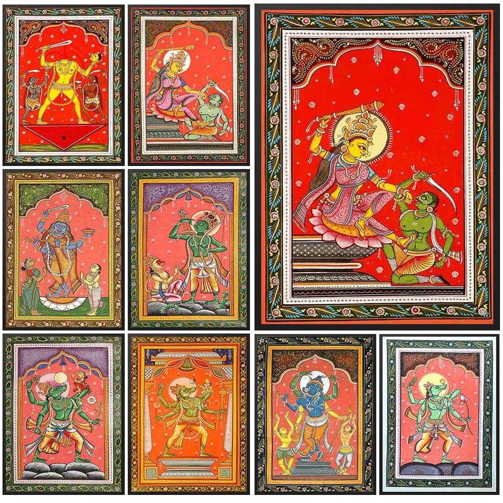 

Goddess Bagalamukhi Chinnamasta Vishnu Varaha Avatara Wall Pictures For Living Room Poster Wall Art Canvas Painting Unframed