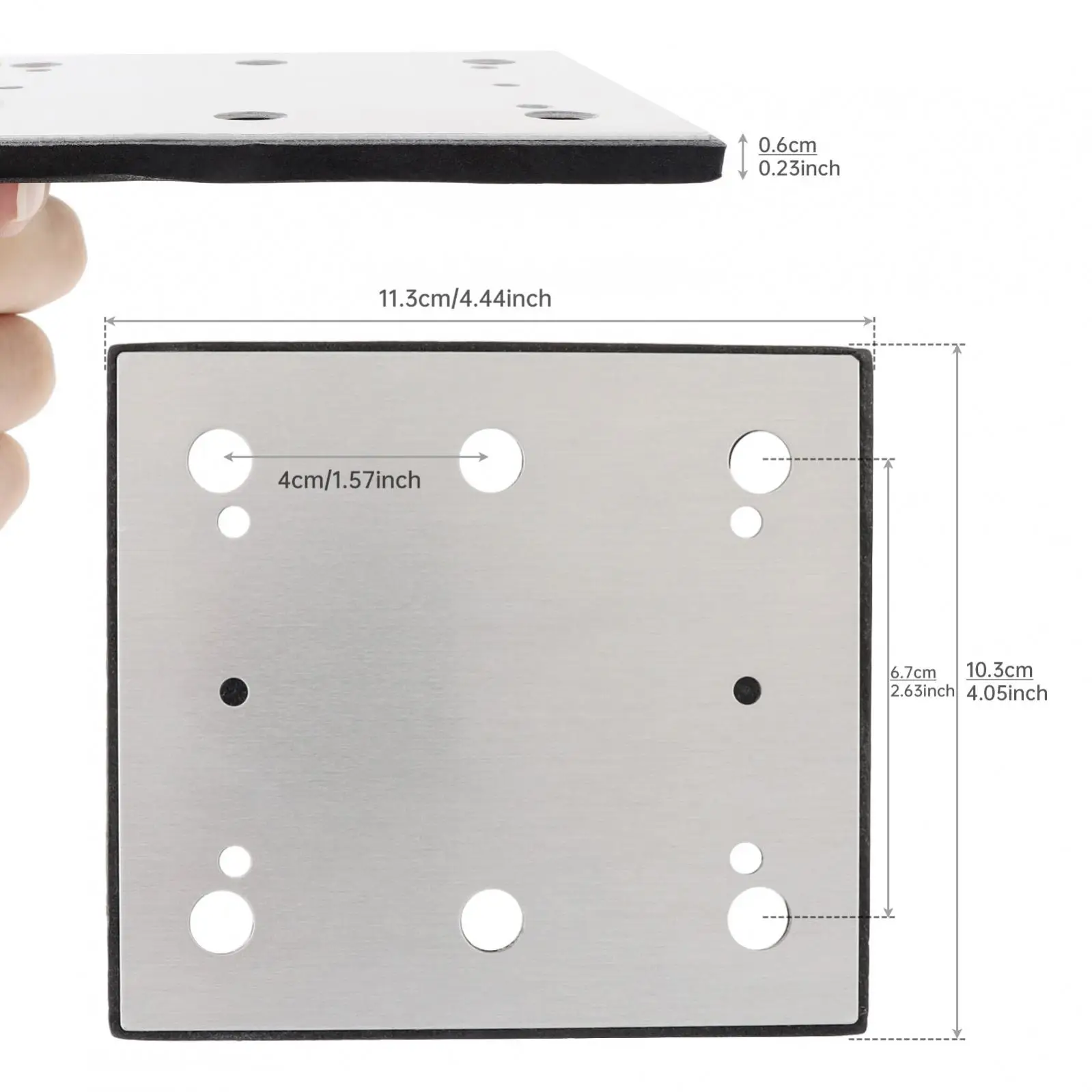 1/4 Inch Vel Vervanging Pad Vierkante Schuurmachine Pad Fit voor Makita BO4556, Elektrische Slijpschijf Sander Onderdelen & Accessoires