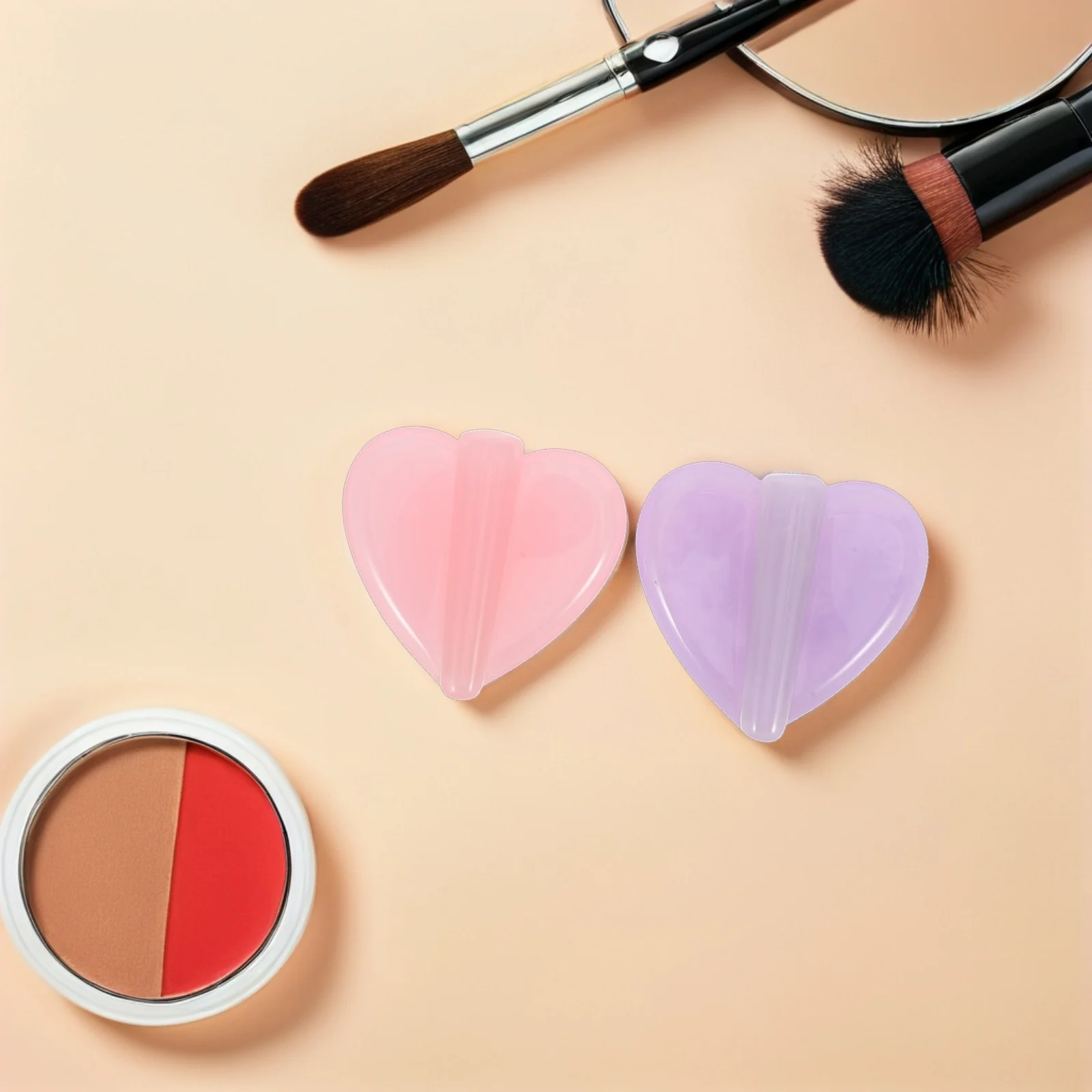 

2Sets Embossed Acrylic Nail Mold Kit Stylish Heart Shape Bending Frame for Home Nail Art Jewelry Making Craft Tool