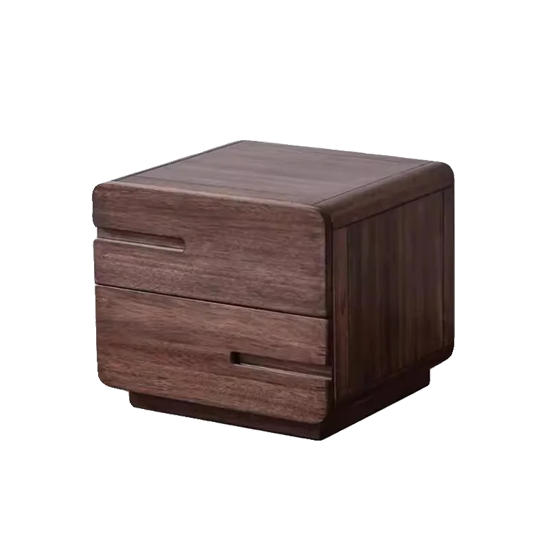 Black Walnut Bedhead Cabinet Solid Wood Modern Simple and Luxury Storage Cabinet Nordic