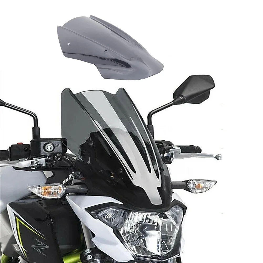 

Motorcycle ABS Plastic Windshield Windscreen For Kawasaki Z650 2017 2018 2019 Smoke