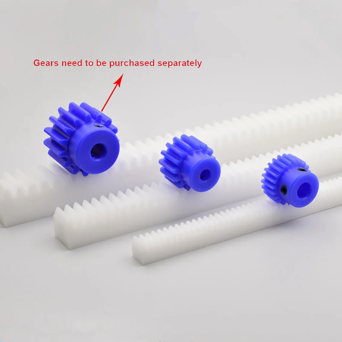 1Pc Mod 0.5/1/1.5-3 White POM Gear Rack Transmission Plastic Rack Length 300/500mm DIY Model Makeing Drive Materials Accessories