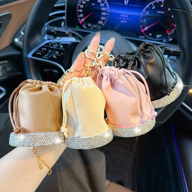 Creative Bucket Bag, Car Keychain, Fashionable Small Capacity Bag, Storage Decoration Bag, Pendant, Exquisite Keychain