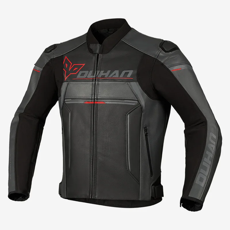 Doohan Motorcycle Volcano Riding Locomotive Leather Suit Track Leather Suit Locomotive Cowhide Men motorcycle jacket men