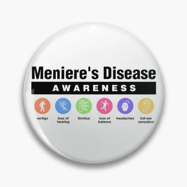 Meniere Is Disease Disability Awareness  Soft Button Pin Gift Women Cartoon Collar Hat Lover Clothes Badge Fashion Decor Funny