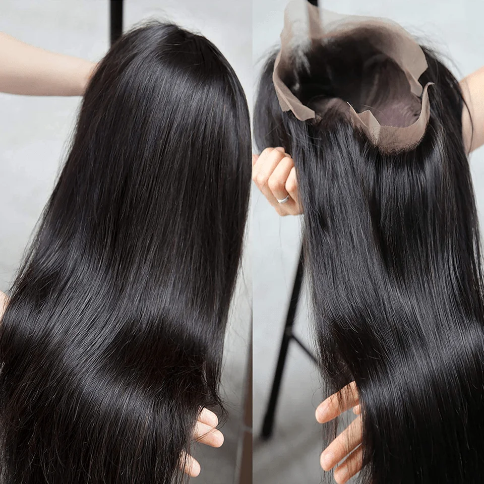 

28 30 Inch Straight Lace Front Wigs Human Hair 180 Density With Baby Hair 13x4 HD Lace Frontal Human Hair Wigs Pre Plucked