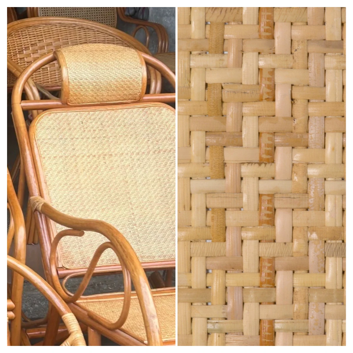 Natürliches Rattan 35–100cm Breite Rattanrolle Korbmattenmaterial 7-7,5 m Korbflechtmaterial Rattanmaterial Rattanrohr für Stuhl-Kopfteil – Detail 1