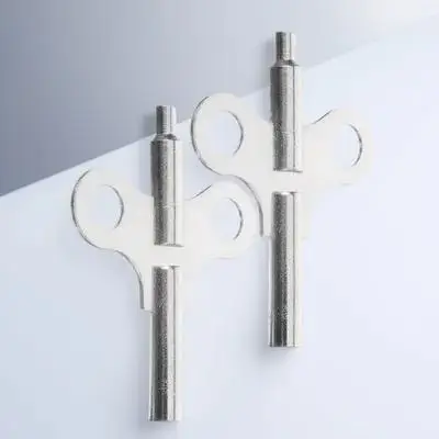 2Pcs Sturdy Steel Clock Winding Key Tool Exquisitely Crafted Wear Resistant Lightweight Comfortable Grip for Clock Repairing and