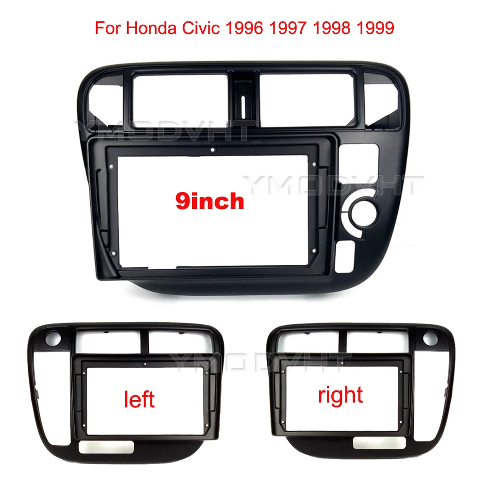 

9-дюймовый автомобильный радиоприемник для Honda Civic 1996, 1997, 1998, 1999, DVD-стереорамка, монтажная пластина, монтажная панель, комплект отделки рамки