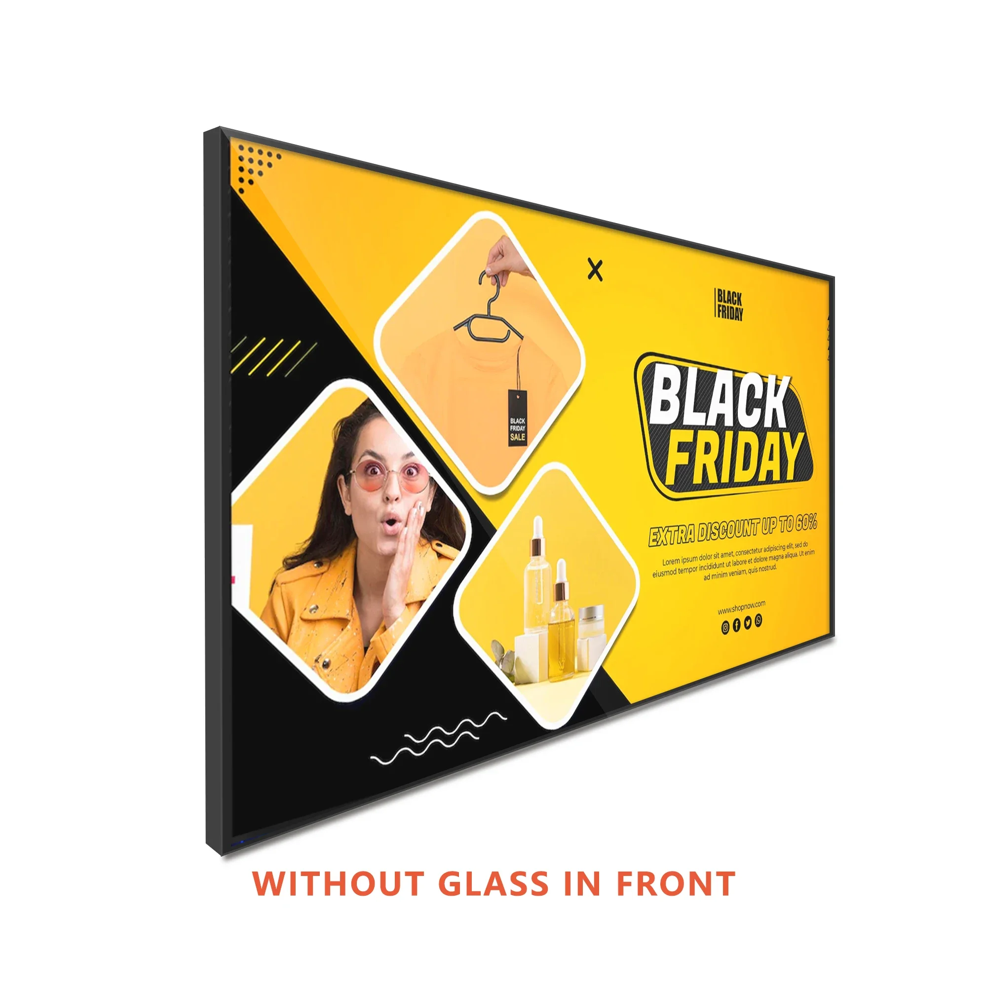 Ultra Thin Digital Signage and Displays Hanging Wall Mounted LCD Touch Screen Advertising for A Wall