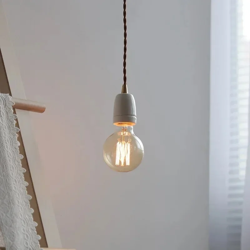 

E27 E26 Edison Vintage Light Socket, Retro Pendant Lamp Holder Replacemen DecorativeDIY Home Lighting Porcelain Lampholder