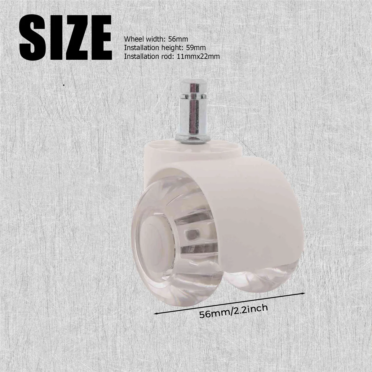 5Pcs Office Chair Casters Wheels 2 Inch Heavy Duty Mute Desk Chair Wheels Universal Fit Wheels for All Floors