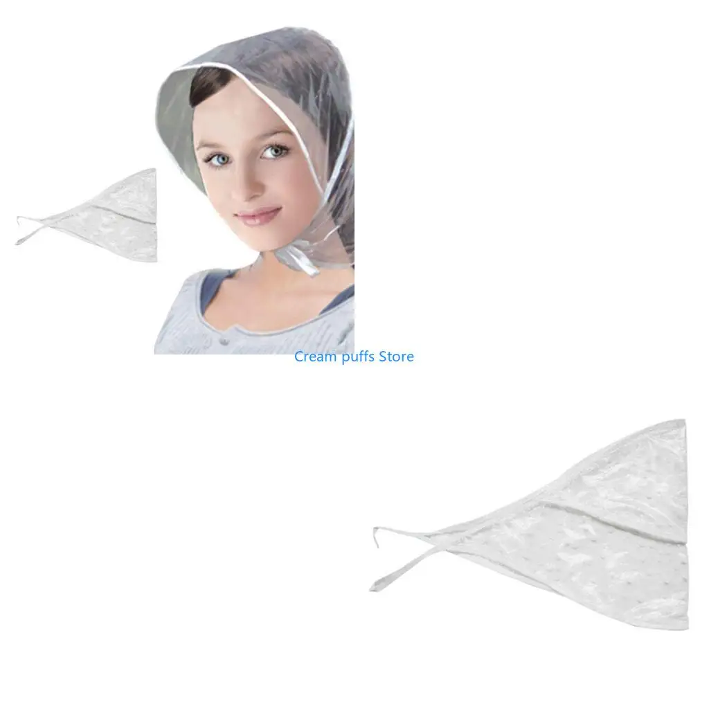 50LE Adjustable Bonnet Full Visor Waterproof Hat Scarf for Women Outdoor Rain Wear