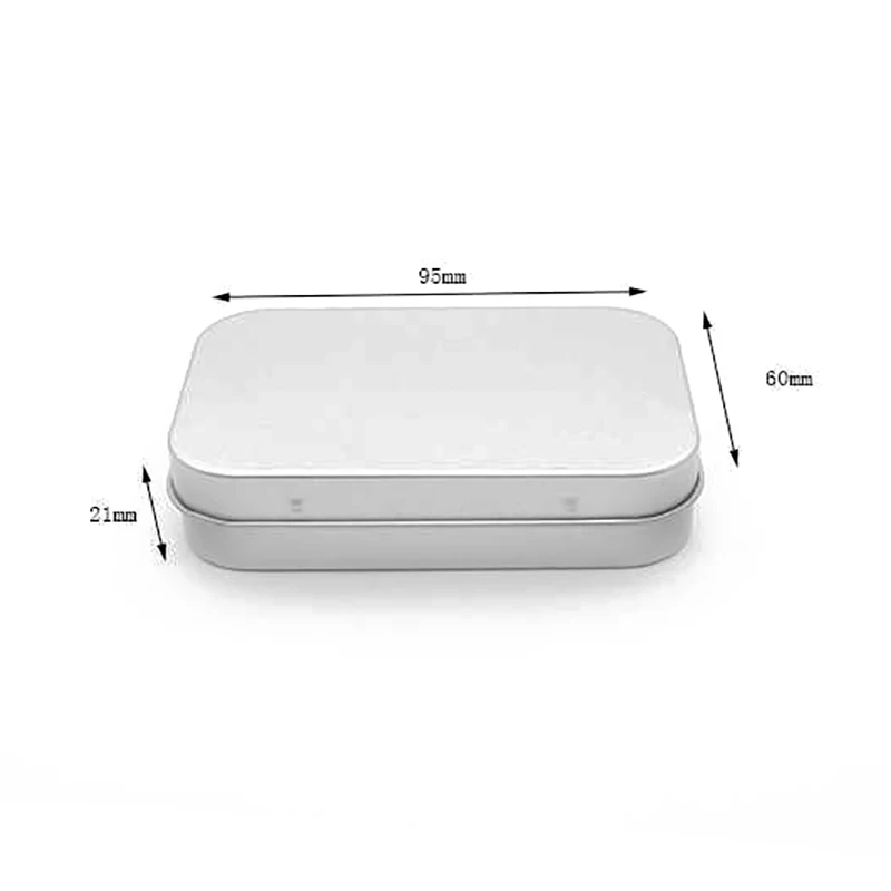 Silver Flip Storage Tool Box, lata de metal, moeda, doces, chave, cartão de visita, 1pc