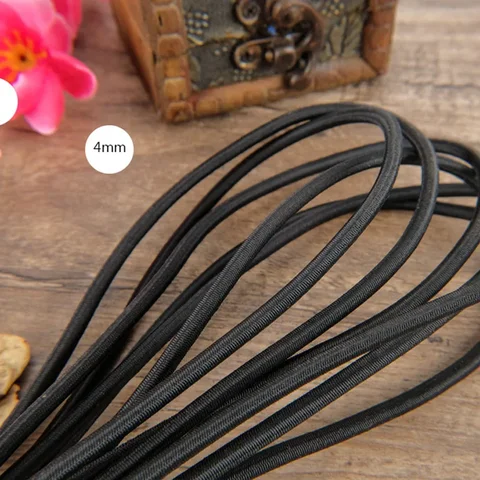 1 мм, 2 мм, 3 мм, 4 мм, белые, черные, круглые резинки, резиновая лента для шитья, шнур, свадебный шнур для самостоятельного шитья одежды, аксессуаров топ 10 резина для одежды - №5
