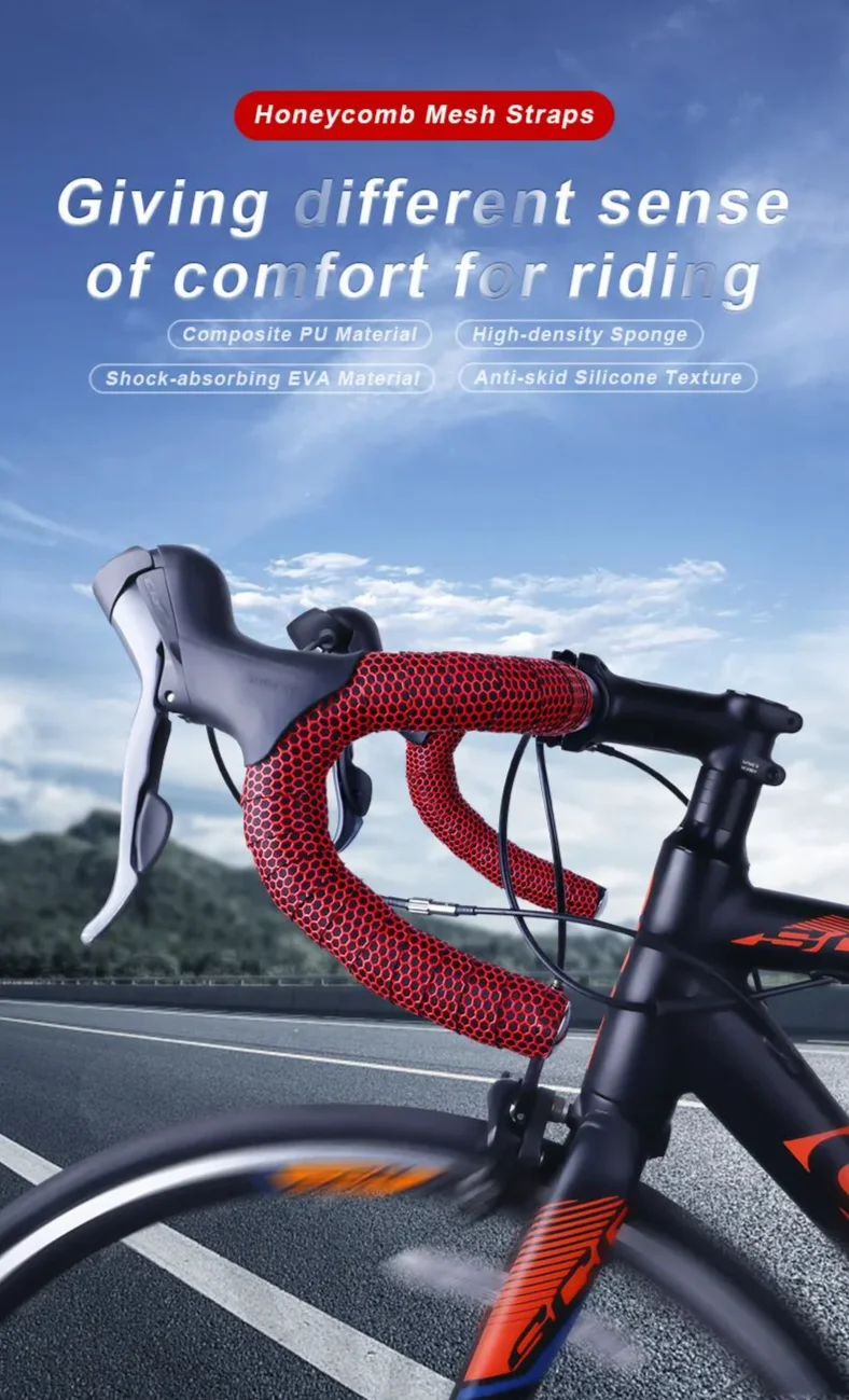Rennrad Griff Bar Band Radfahren Atmungsaktive Lenker Band Strap Anti Slip Griff Gürtel Gradienten RB Bar Wrap – Detail 1