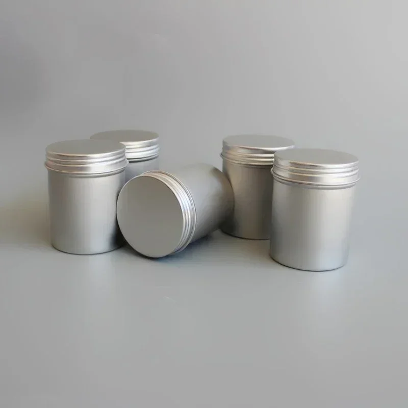 12/24/48/96pcs 80ml Aluminum Tin Candle  Jars Empty Cosmetic Container Tin with Lid Refillable Bottles Candy Tea Storage Jar Box