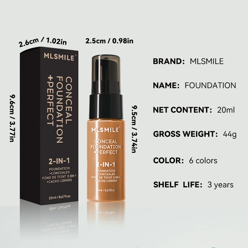 Face Foundation Cream Matte Even Skin Tone Waterproof SweatProof Oil Control Natural Finish Full Coverage Professional Makeup